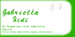 gabriella hidi business card